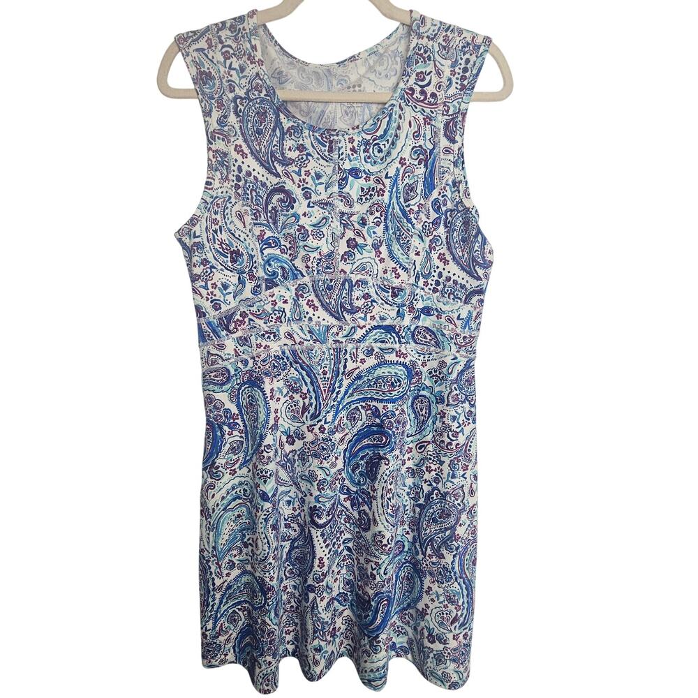 Title Nine Womens Dream Paisley Print Golf Dress Size M Stretch Outdoor Tennis